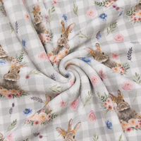 Couverture Sherpa personnalisée imprimée par sublimation pour Pâques, idéale pour la décoration de fêtes, les événements d'entreprise, les espaces hôteliers et les textiles.