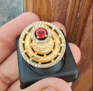 แหวนแฟชั่นชุบทองหรูหราสำหรับผู้หญิงและเด็กผู้หญิงสวมใส่ได้ทุกวัน - Product Image 3