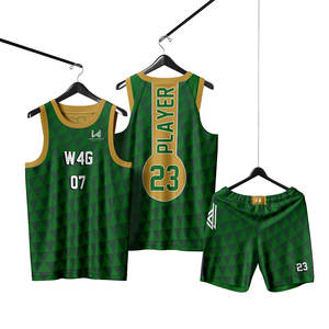 ชุดเสื้อบาสเก็ตบอลไซส์พิเศษพิมพ์ลายผ้าแห้งเร็วระบายอากาศได้ดี100% โพลีเอสเตอร์ - Product Image 1