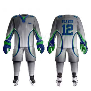 Uniforme de Hockey sobre Hielo Cómodo y Transpirable, Talla Personalizada, con Logotipo Personalizado, 100% Poliéster, en Stock - Product Image 3