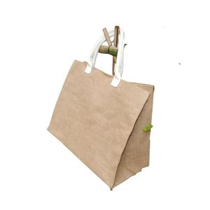 Sacs fourre-tout en jute noir Sac fourre-tout en jute de qualité supérieure Sacs en jute naturel avec impression personnalisée - Product Image 5