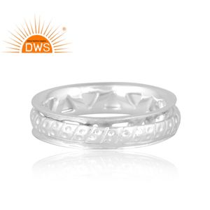 Nuevo diseño de tendencia Anillo de banda de plata esterlina Diseño personalizado Joyería para mujer Regalo para ella. - Product Image 4