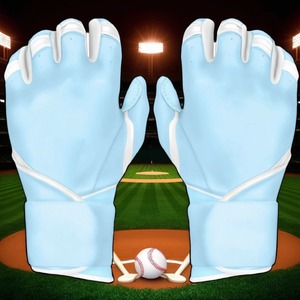 Gants de frappeur de baseball professionnels antidérapants bleu clair personnalisés Protection durable des mains avec une prise supérieure - Product Image 6