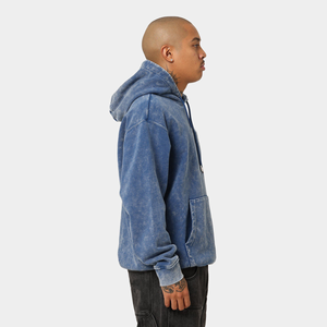 2025 nouveauté haute qualité 100% coton lavé à l'acide à capuche thermique haute rue respirant lavage à l'acide sweats à capuche pour unisexe - Product Image 3