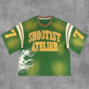 เสื้อยืดครอปของผู้ชายแบบสั่งทำเสื้อยืดผ้าฝ้าย100% 300Gsm สตรีทแวร์ผ้าฝ้าย100% สั้นพิมพ์ลายสกรีน - Product Image 6