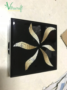 Ensemble de 5 sous-verres, sous-verres laqués, sous-verres carrés. Produits artisanaux. Faites un cadeau significatif. Fait à la main Vietnam Sûr à utiliser - Product Image 4