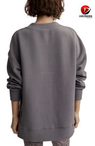 Derniers sweatshirts élégants à col rond pour femmes respirants surdimensionnés couleurs personnalisables et logo antibactérien en gros - Product Image 4