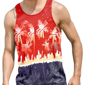 Custom Quick Dry Tank Top Dye Sublimation All Over Printing <b>Men</b> Tank Tops for Summer Fitness Gym Tank Top for <b>Men</b> Fitness - Product Image 1