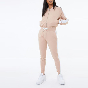 Survêtement décontracté de couleur unie pour femmes, ensemble deux pièces avec poche et capuche, pantalon à fermeture éclair, ensemble 2 pièces - Product Image 3