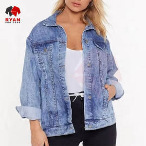 Veste en jean pour femmes, OEM ODM, logo personnalisé, veste en jean bleu en coton de qualité supérieure, fournisseur en gros - Product Image 5