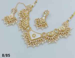 Indan Wholesale 2024 Latest Fashion Traditional Gold Plated <b>Pearl</b> Choker <b>Necklace</b> <b>Set</b> for Women - Product Image 6