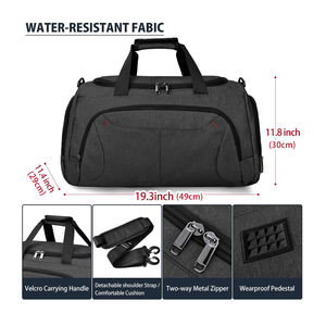 Bolsa de lona de PVC personalizada de alta calidad para viajes y uso en el gimnasio, venta al por mayor, Diseño de equipo deportivo liso impermeable - Product Image 4