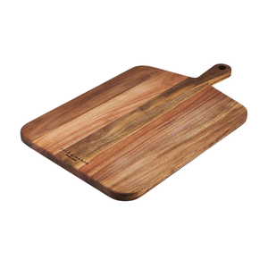 Tabla de cortar de madera de acacia grande con logotipo láser de mango, tabla de madera para servir de bambú para lavavajillas, no - Product Image 4