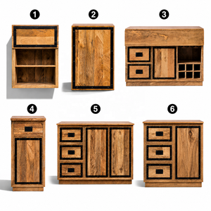 Cocina Nexa Completa de Madera Maciza de Mango |   Juego de Cocina Industrial Moderno, Sistema de Gabinetes, Diseño de Color Personalizado |   Hecho en Rajasthan - Product Image 3