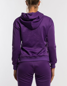 Sudadera con capucha de calidad superior para mujer, ropa de invierno personalizada, sudaderas con capucha cálidas de manga larga teñidas de color púrpura de talla grande - Product Image 3