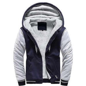 Sweat à capuche en polaire doublé Sherpa pour homme, vêtement d'hiver chaud et épais, avec fermeture éclair complète - Product Image 1
