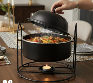 Best Quality Modern Silver Polished Stainless Steel Eco-Friendly Food <b>Warmer</b> <b>Buffet</b> Serving Dish Elegant Tabletop Dinnerware - Product Image 6