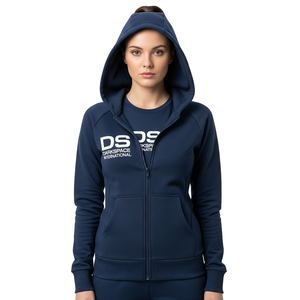 Survêtement à capuche de haute qualité pour femmes ensemble de survêtement Streetwear zippé motif solide Style décontracté 100% coton pour l'hiver automne - Product Image 4