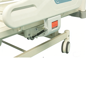CE Approved Medical 3 Function Manual Hospital Bed <strong>with</strong> ABS Headboard for Clinic Patient Nursing - Product Image 4