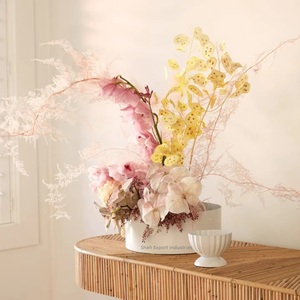 Vase à fleurs en forme de bateau en métal créatif simple fini blanc pour la décoration de la maison et du salon Obsession florale - Product Image 2