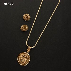 Lujoso conjunto de collar de boda con cadena de perlas de diseño de colgante doble y pendientes a juego Ideal para novias y ropa festiva - Product Image 6