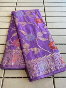 Amazing Color Russian Silk <b>Saree</b> With Zari And Meenakari Weaving <b>Saree</b> <b>Woman</b> Fashion Manufacturer And Supplier From Surat - Product Image 5