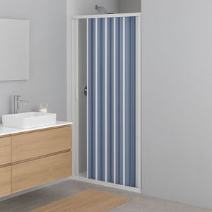 Porta doccia a soffietto reversibile in PVC con guide estensibili misura 116-140 cm confezionata singolarmente - Product Image 3