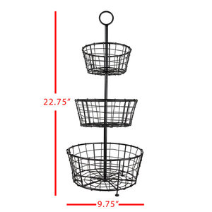 Cesta de almacenamiento de metal hecha a mano para la decoración del hogar organizador rústico vintage de Williston Forge - Product Image 2
