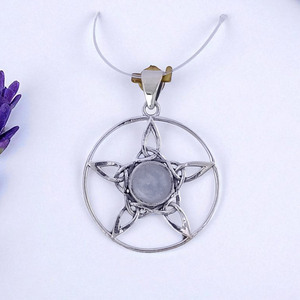 Colgante de diseño de estrella, joyería fina hecha a mano de Plata de Ley 925, joyería de plata personalizada al por mayor - Product Image 3