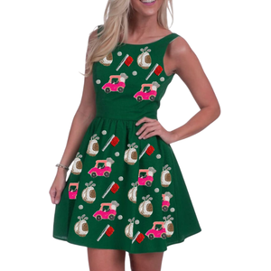 Ventes en gros de haut de gamme, dernières nouveautés, vêtements de golf pour femmes, style décontracté, sequins naturels, travail manuel, patchs personnalisés, sans manches, court - Product Image 1