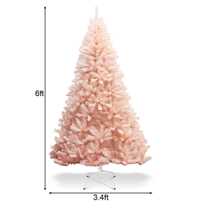 <span class=keywords><strong>Sapin</strong></span> de Noël en <span class=keywords><strong>sapin</strong></span> entier rose personnalisé de 6 pieds avec support pliable pour décoration extérieure/intérieure - Product Image 2