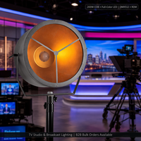 Projecteurs de suivi LED COB 200W avec anneau RGB couleur DMX512 RDM 2.4G sans fil DMX 77, faisceau large blanc chaud pour scène de théâtre