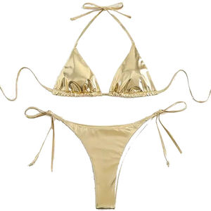 Traje de baño transpirable para mujer, ropa de playa de alta calidad, conjuntos de Bikini a bajo precio, conjuntos de natación de Bikini de cintura alta de secado rápido a la moda - Product Image 5