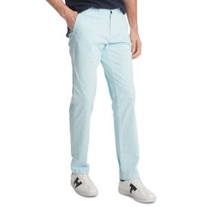 Pantaloni Chino Tommy Hilfiger da Uomo TH Flex Stretch Custom Fit in Tessuto Oxford Blu Navy, Modello Dritto, Taglia 30X30 - Product Image 1