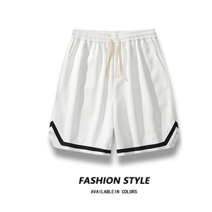 Short en soie de glace en maille à séchage rapide pour hommes Casual Fit Mesh Sports Design 5 points Taille élastique Idéal pour la course à la plage et la salle de sport - Product Image 3