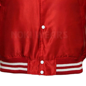 Chaqueta de invierno con letras de satén de diseño personalizado de grado superior hecha en chaqueta con letras de satén de alta calidad - Product Image 4