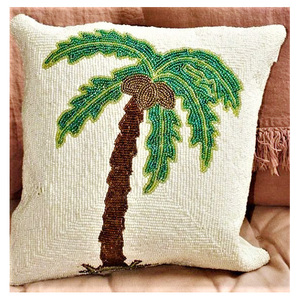 Designer Beaded Cushion Premium Beaded Cushion Stylish Designs <b>Pillow</b> <b>Cover</b> For Bedroom Living Room <b>Sofa</b> And Home Decoration - Product Image 1