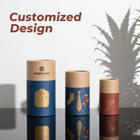 Vente en gros de tubes en papier biodégradable personnalisés pour vêtements contenants de vêtements durables emballage compostable de sous-vêtements ronds et de chaussettes