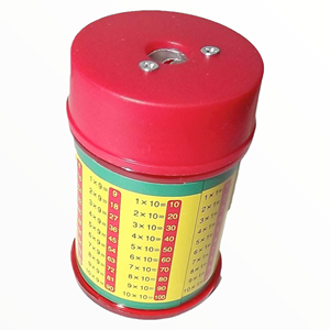 Temperino per matite in metallo con contenitore, tavole di moltiplicazione - Product Image 4