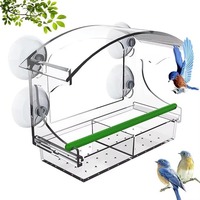 Mangeoire et nichoir pour oiseaux en plastique écologique portable en forme de vase solide avec 3 ventouses