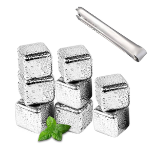 Cubitos de hielo de whisky de acero inoxidable, rituales diarios, vino frío, cubitos de hielo de acero inoxidable para bebidas perfectas (juego de 8) - Product Image 1