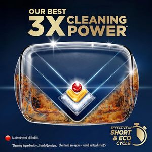 Tablettes lave-vaisselle Finish, Ultimate Plus, 62 tablettes détergentes, Lemon Sparkle, Efficace contre la graisse tenace, Pour nos nettoyages les plus intensifs - Product Image 5