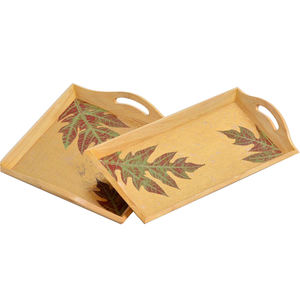 Nouvelle arrivée, plateau de service en bois artisanal indien au design unique, idéal pour les mariages, les fêtes, la décoration et la restauration - Product Image 3