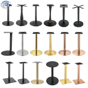 BN Custom Wholesale Pedestal Base Table Leg Cast Iron Stainless Steel Coffee Dining Bar Metal Table Base Furniture Legs
