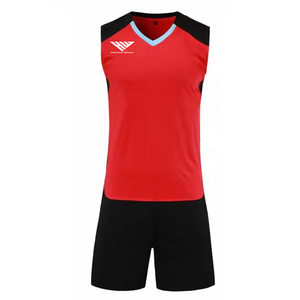 Uniforme de volley-ball pour hommes en tissu doux à prix avantageux, logo personnalisé, couleur unie, uniforme de volley-ball pour hommes avec un design optimal - Product Image 1