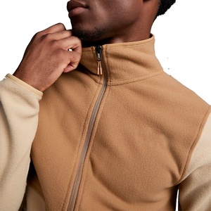 Veste polaire zippée pour homme de qualité supérieure, grande taille, veste d'hiver chaude, OEM, doublure écologique, poignets élastiques, veste softshell - Product Image 3