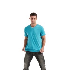 Elegantes camisetas acanaladas de cuello redondo con etiqueta privada personalizada, haga su propio diseño con impresión de logotipo - Product Image 5