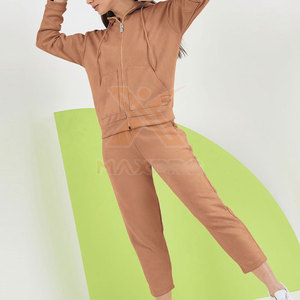 ชุดวอร์มผ้าฝ้ายแท้ 100% สำหรับผู้หญิง วัสดุทนทาน รับผลิตแบรนด์ส่วนตัว ขายดีที่สุด - Product Image 4