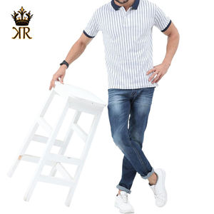 Nouveau style Polo T-shirt rayé de haute qualité pour l'été Uni Homme en laine à manches courtes 100% coton - Product Image 4