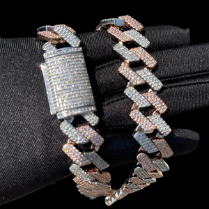 สร้อยคอแบบ Cuban Link สไตล์ดีไซเนอร์ยุคใหม่ ประดับเพชรเลียนแบบ ดีไซน์หรูหรา สำหรับแฟชั่นสตรีทแวร์ในเมือง - Product Image 6